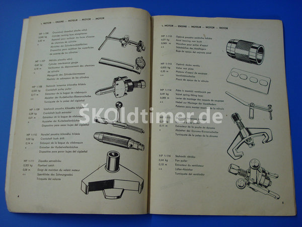Service-Werkzeug Katalog 1000MB - Ausgabe 1965