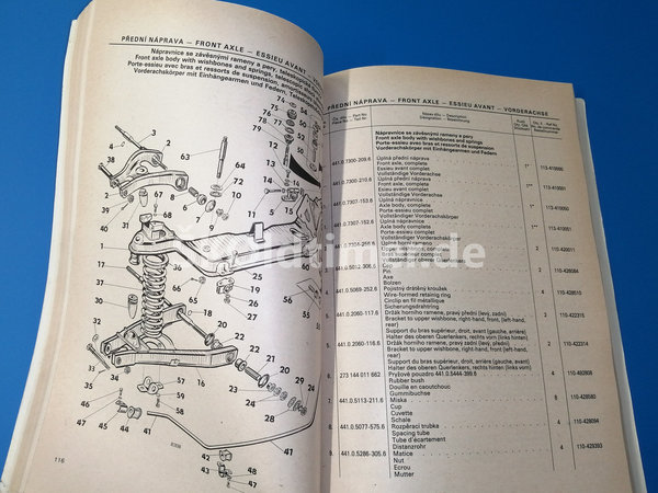 Ersatzteile-Katalog 105, 120 - Ausgabe 1979-81