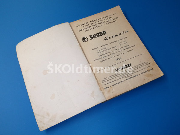 Ersatzteile-Katalog Skoda Octavia - Ausgabe 1963