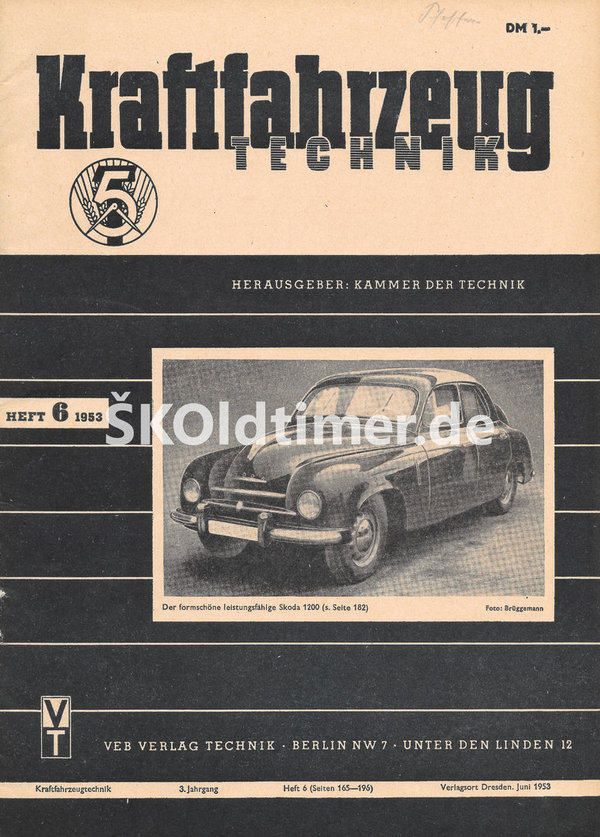 Kraftfahrzeug Technik Heft 6 / 1953