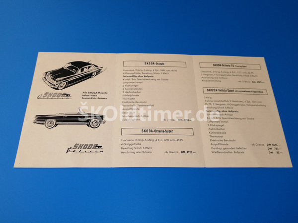 Broschüre/Preisliste "Skoda Octavia Touring / Sport / Combi / Felicia"