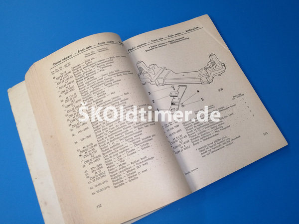 Ersatzteile-Katalog Skoda Octavia - Ausgabe 1963