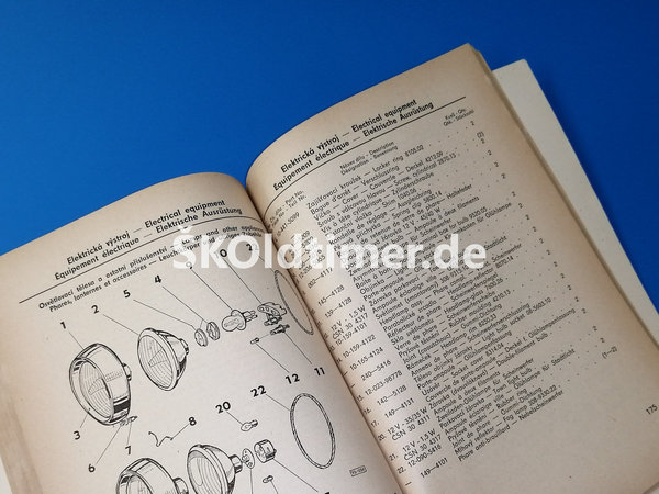 Ersatzteile-Katalog Skoda Octavia - Ausgabe 1960