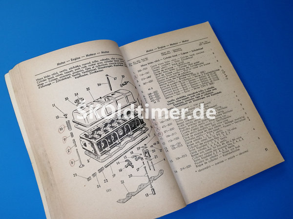 Ersatzteile-Katalog Skoda 440 - Ausgabe 1956