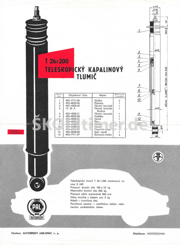 PAL Datenblatt - Teleskop-Stoßdämpfer