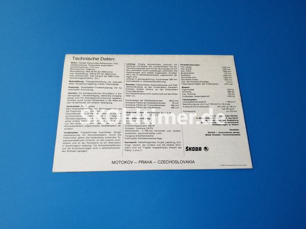 Broschüre "Skoda S110R (Coupé)"