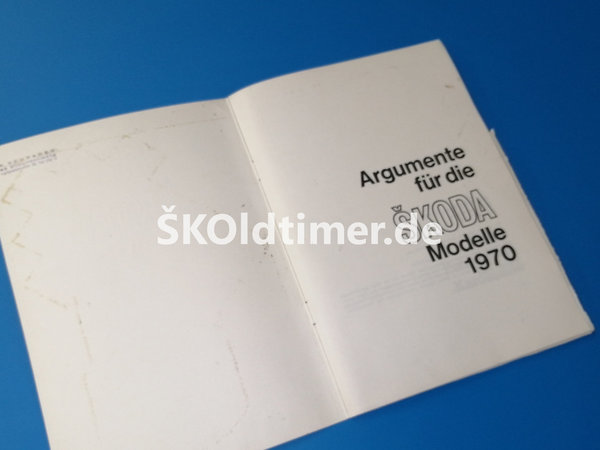 Broschüre "Argumente für die ŠKODA" / Š110L