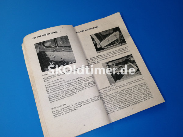 Bedienungsanleitung Škoda Octavia (Super) - Ausgabe 1963