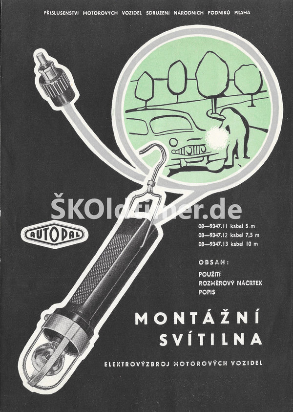 Original Datenblatt AUTOPAL Montage-Lampe