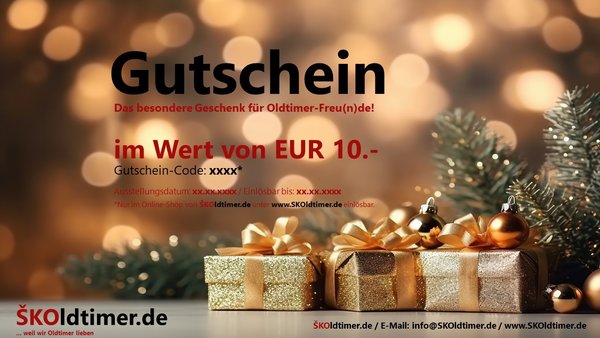 Weihnachten - Gutschein im Wert von EUR 10.-